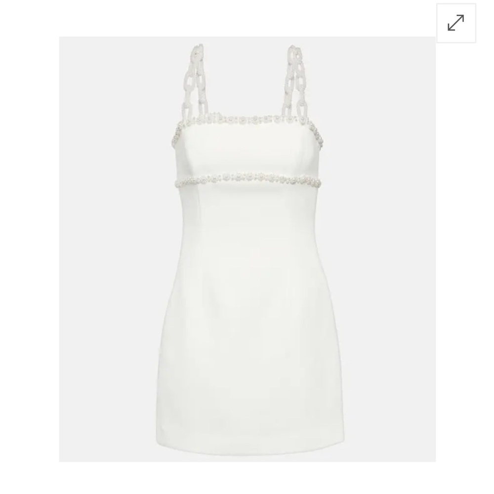 Rebecca Vallance
Women's White Perle Embellished Crepe Minidress